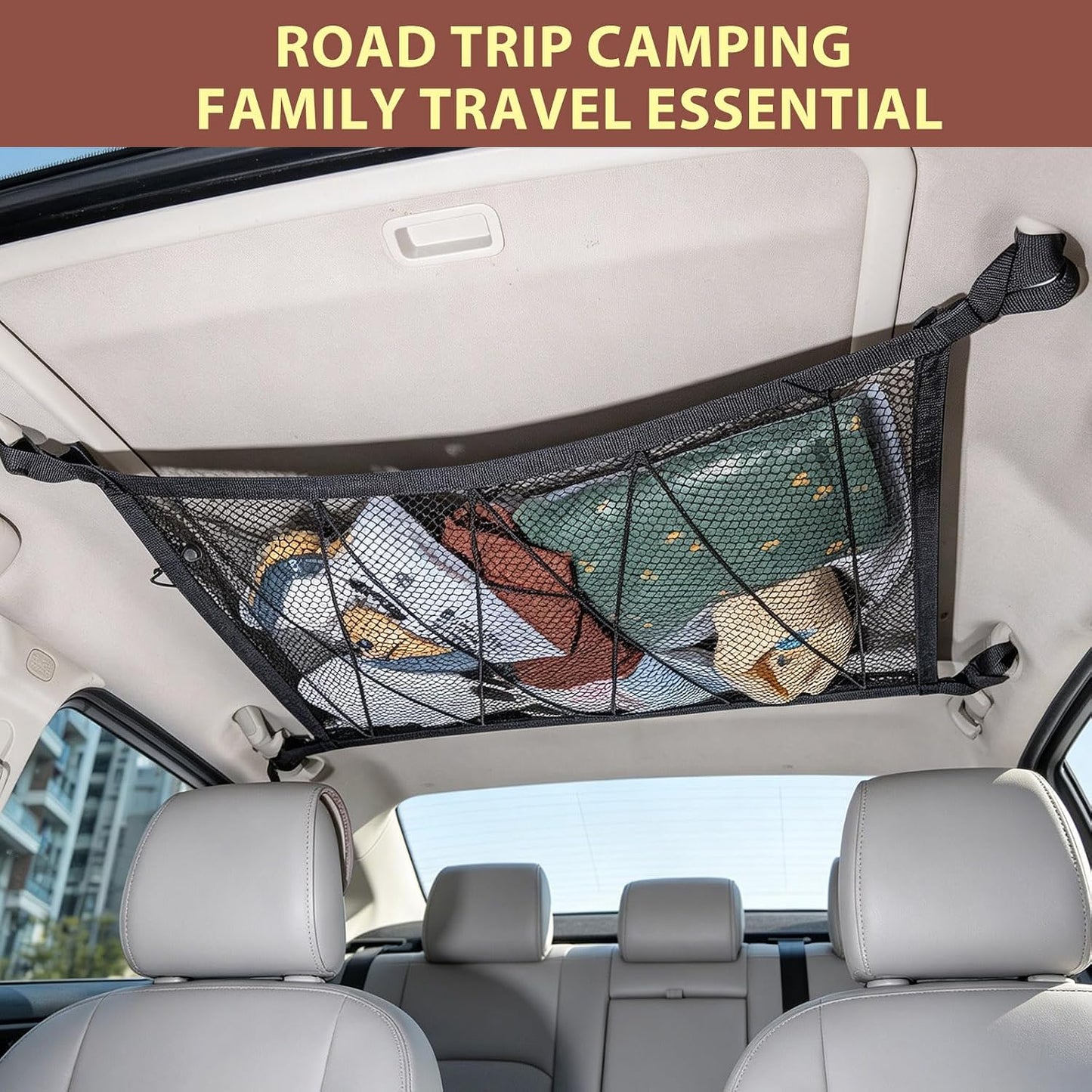 Double Layer Car Roof Storage Organizer