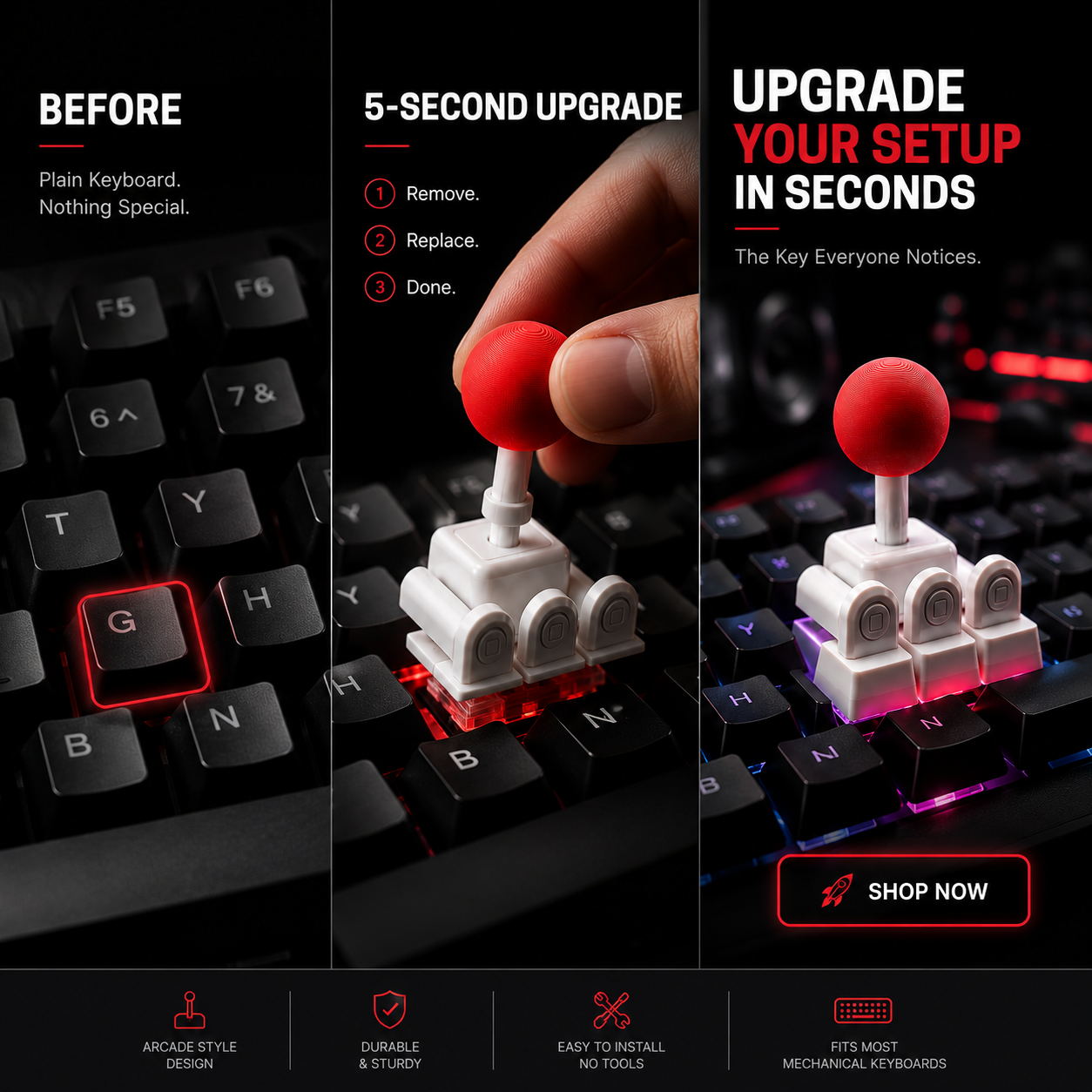 3D Printed Gaming Joystick Keycaps