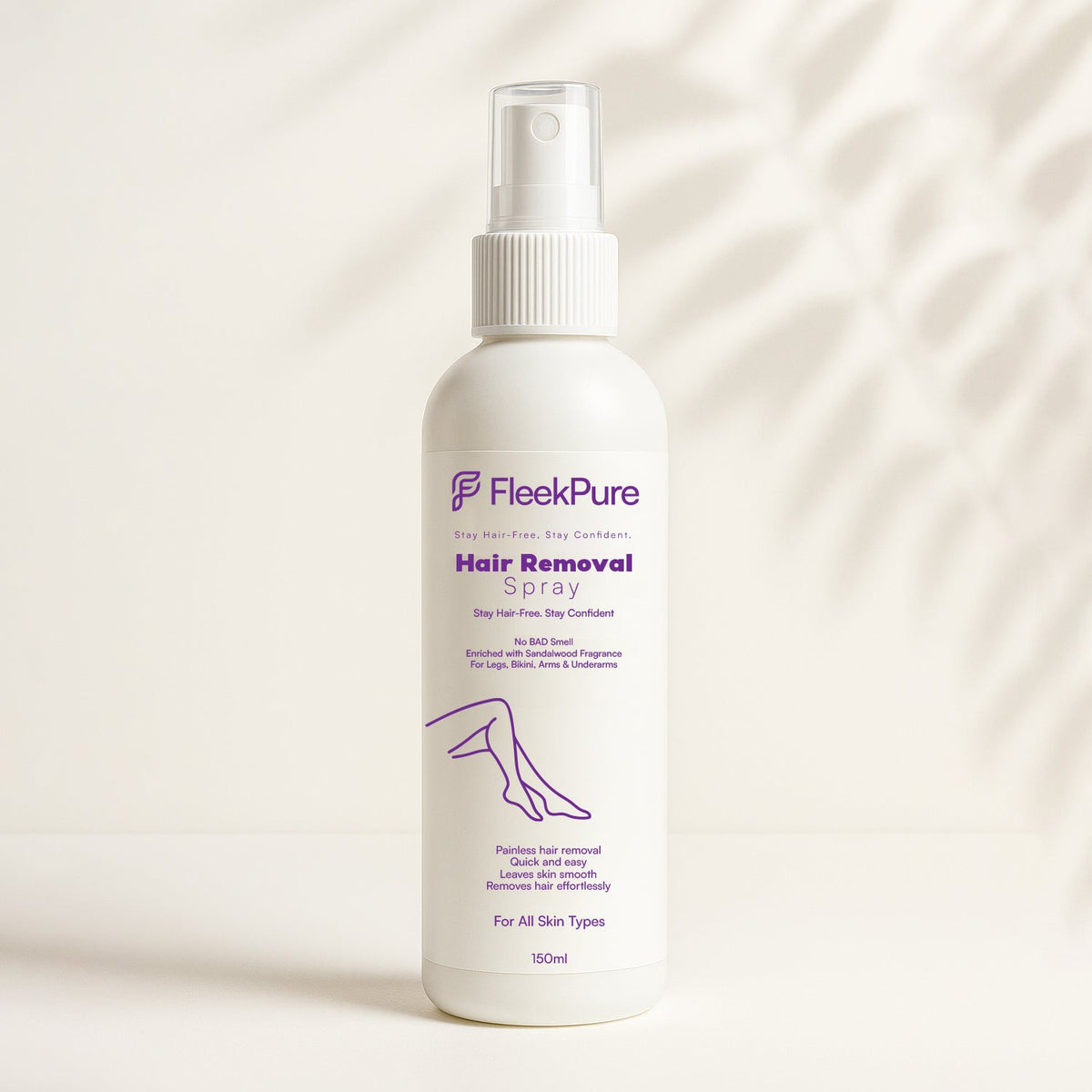 FleekPure Hair Removal Spray - Painless Full Body Solution