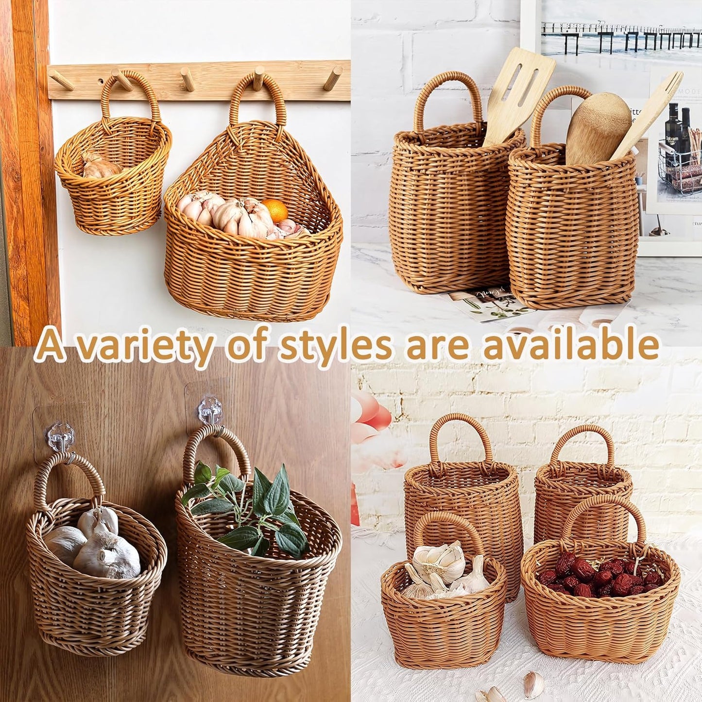 Wall Hanging Storage Basket for Kitchen
