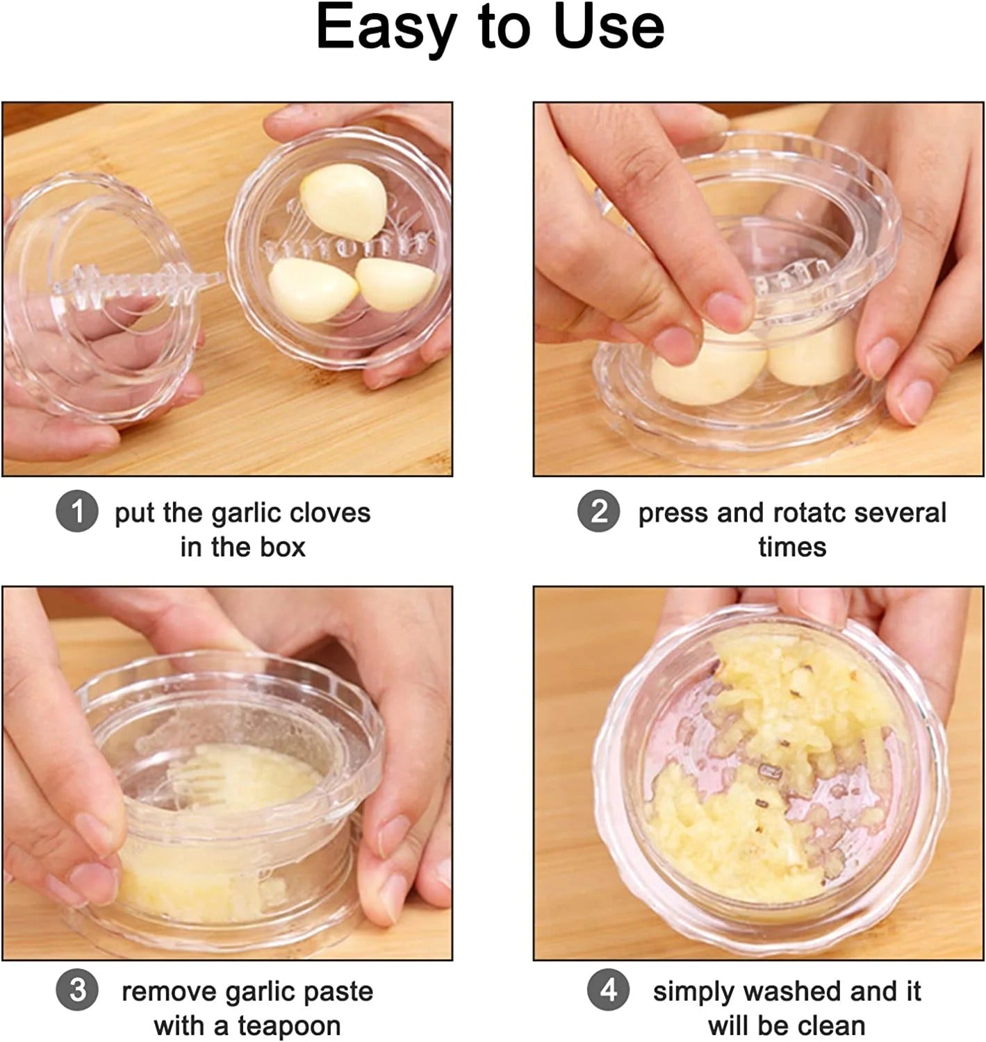 Multifunctional Manual Garlic Crusher