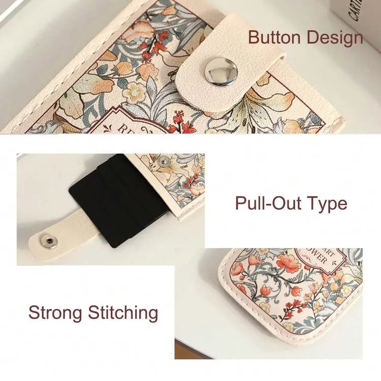 PULL UP VINTAGE FLORAL CARD HOLDER