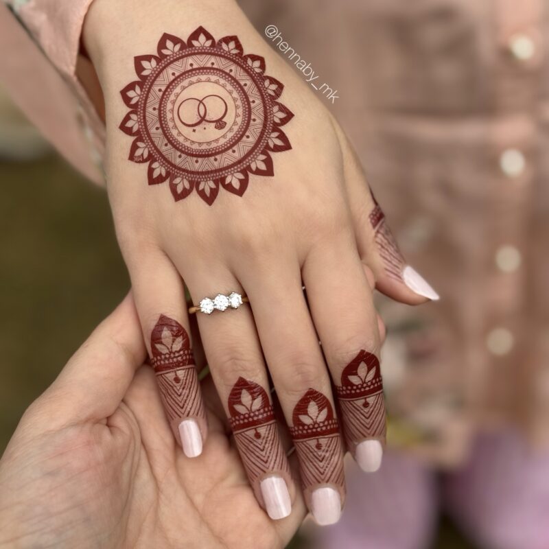 Instant Elite Red Mehndi Stickers