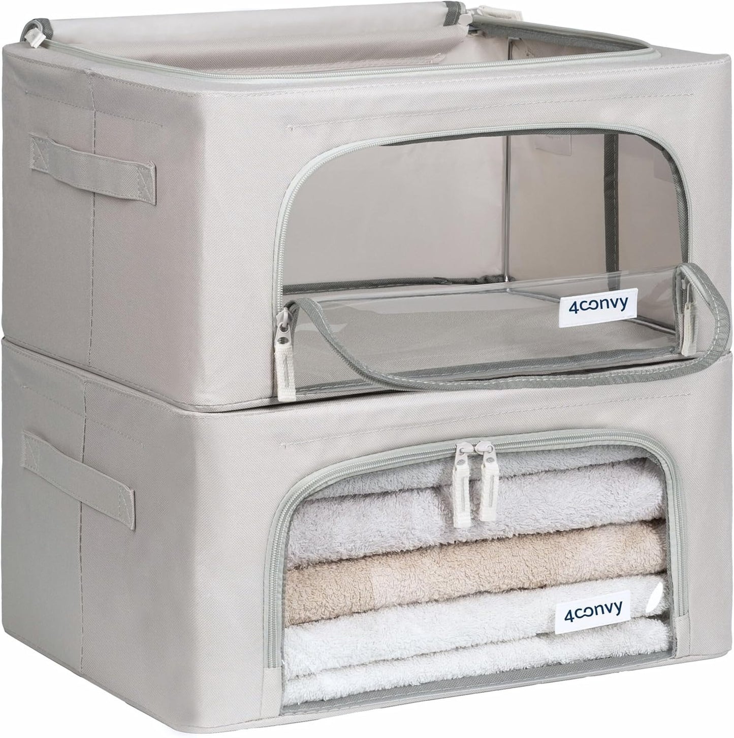 Stackable Storage Boxes for Cabinet Organization