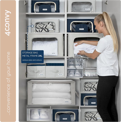 Stackable Storage Boxes for Cabinet Organization