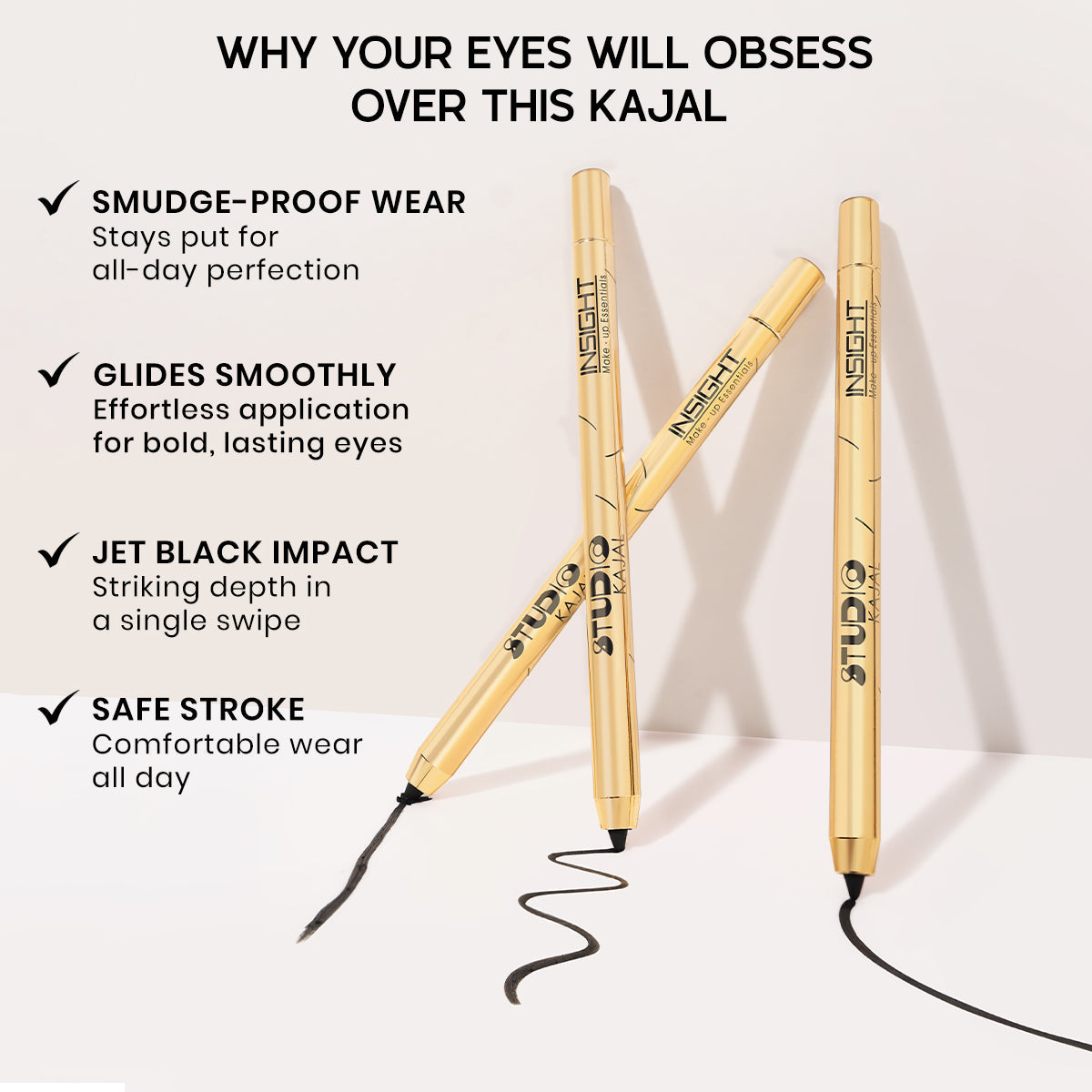Insight Cosmetics Studio Kajal - Black - 1.5 gm