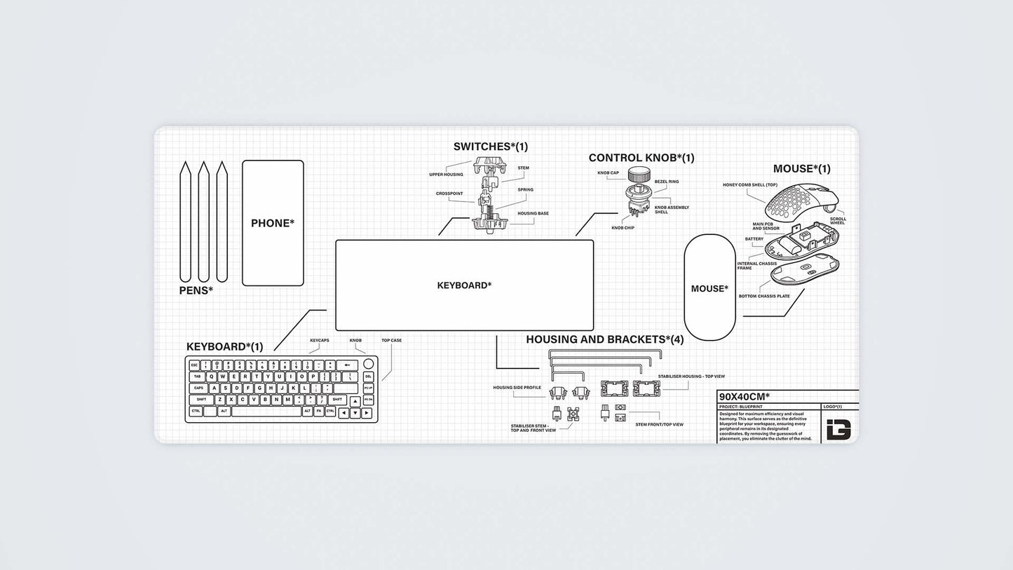 Puzzle Blueprint Mousepad