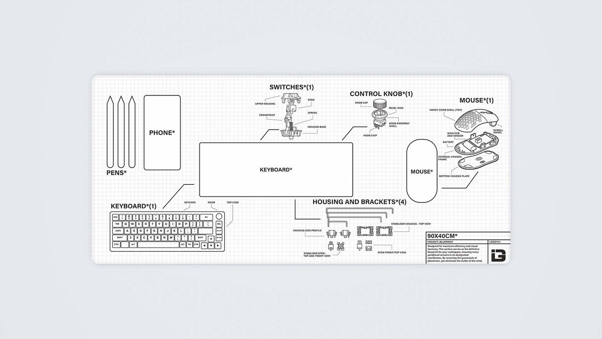 Puzzle Blueprint Mousepad