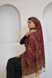 Traditional Embroidered Pashmina Hijab 🌸