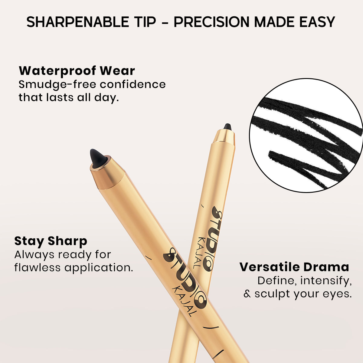 Insight Cosmetics Studio Kajal - Black - 1.5 gm