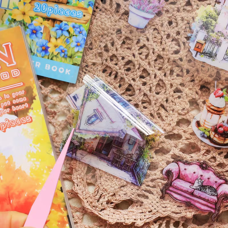 Glazed Tile House Series Sticker Book