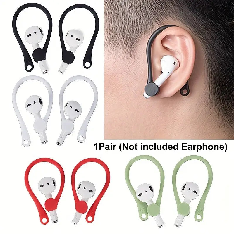 Silicone Ear Hooks for AIrpods (2 Pair)