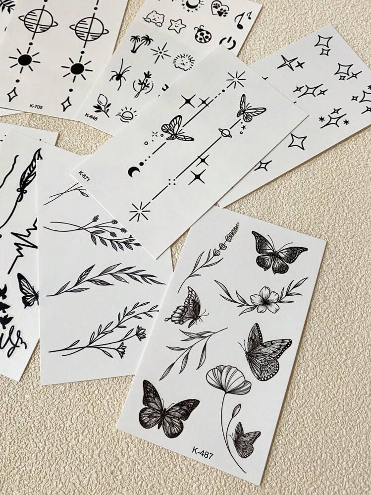 Waterproof temporary butterfly tattoo stickers