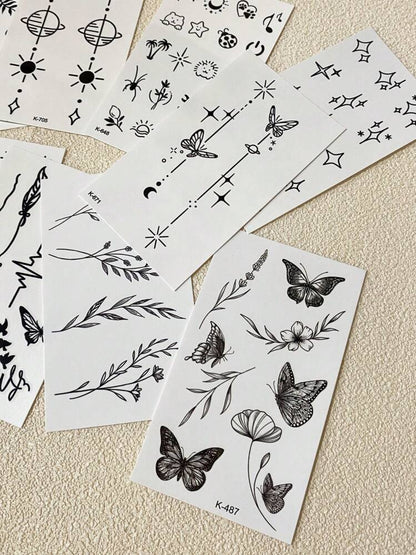 Waterproof temporary butterfly tattoo stickers