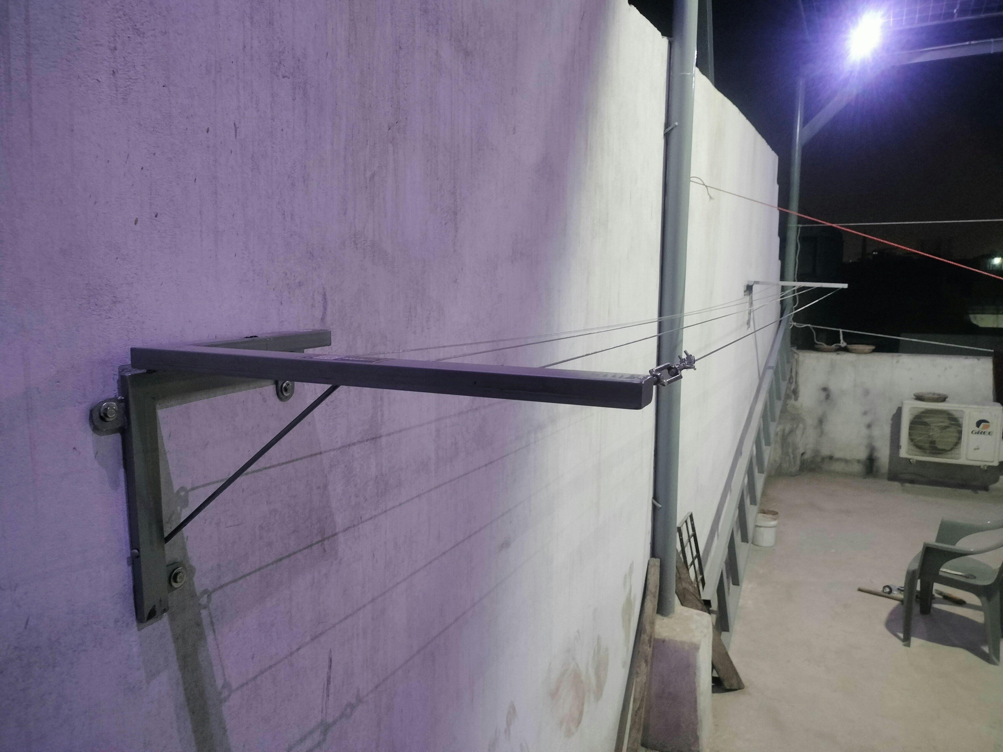 Wall Mounted Foldable Cloth Dry Rack Metal