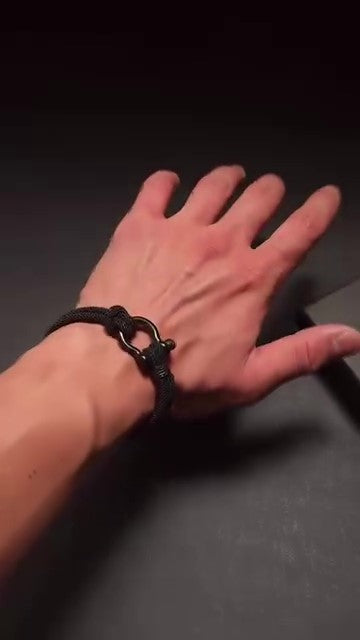 🌑 Full Black Rope Bracelet 🖤