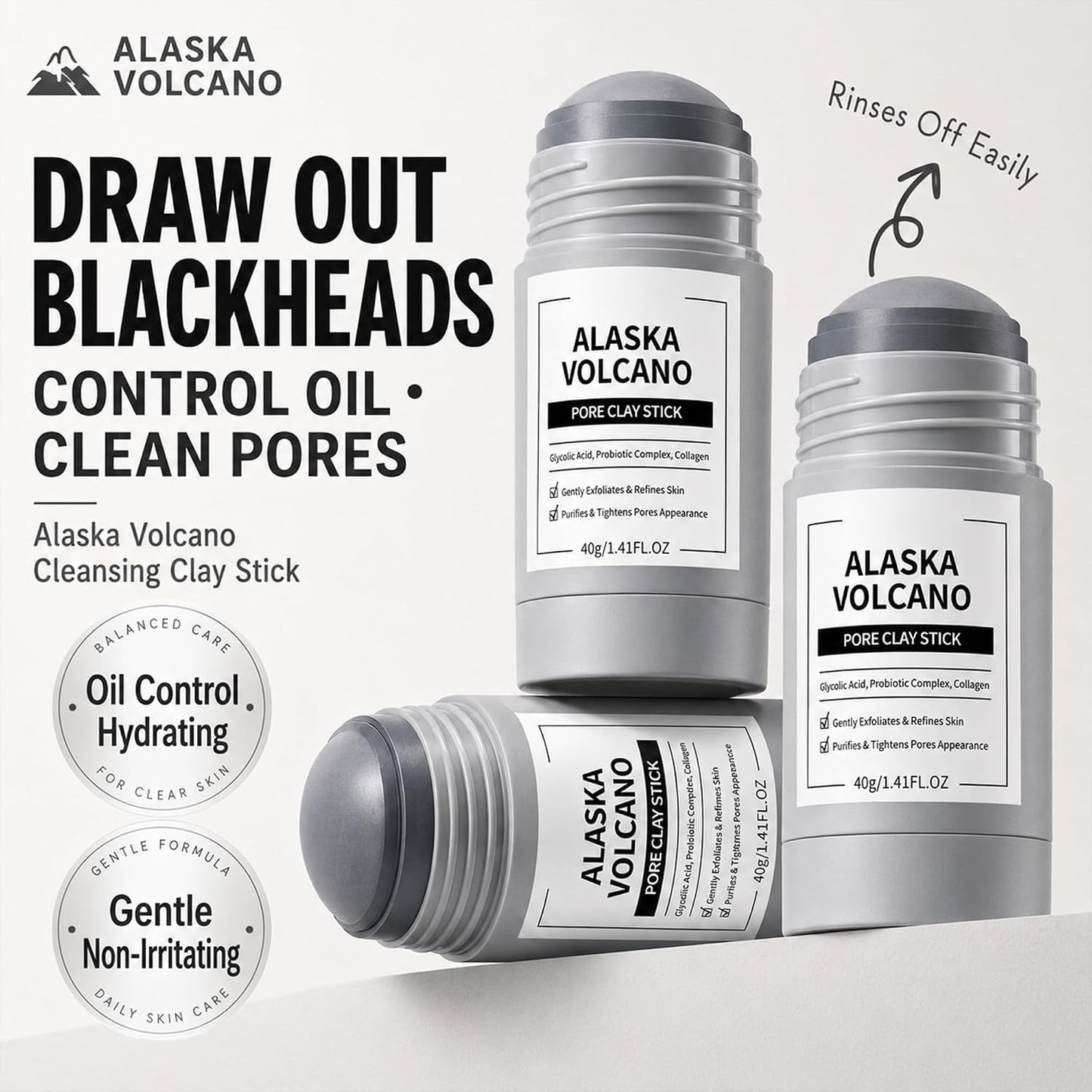 Alaska Volcano Pore Clay Stick