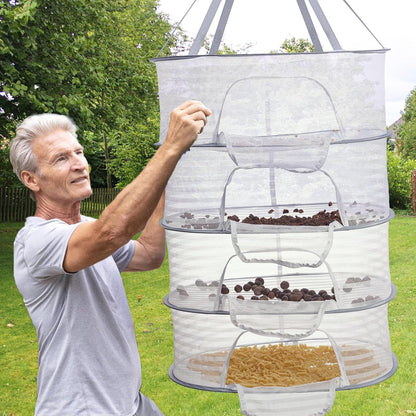 Collapsible Herb Drying Net Dryer Mesh Rack with Zipper