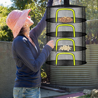 Collapsible Herb Drying Net Dryer Mesh Rack with Zipper