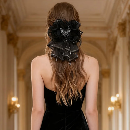 Ruffled Butterfly Hair Claw Clip