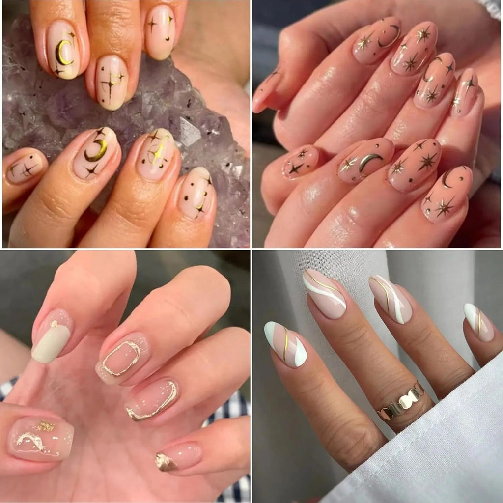 30PCS  Nail Stickers, 3D Self-Adhesive Nail Decals