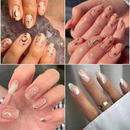 30PCS  Nail Stickers, 3D Self-Adhesive Nail Decals