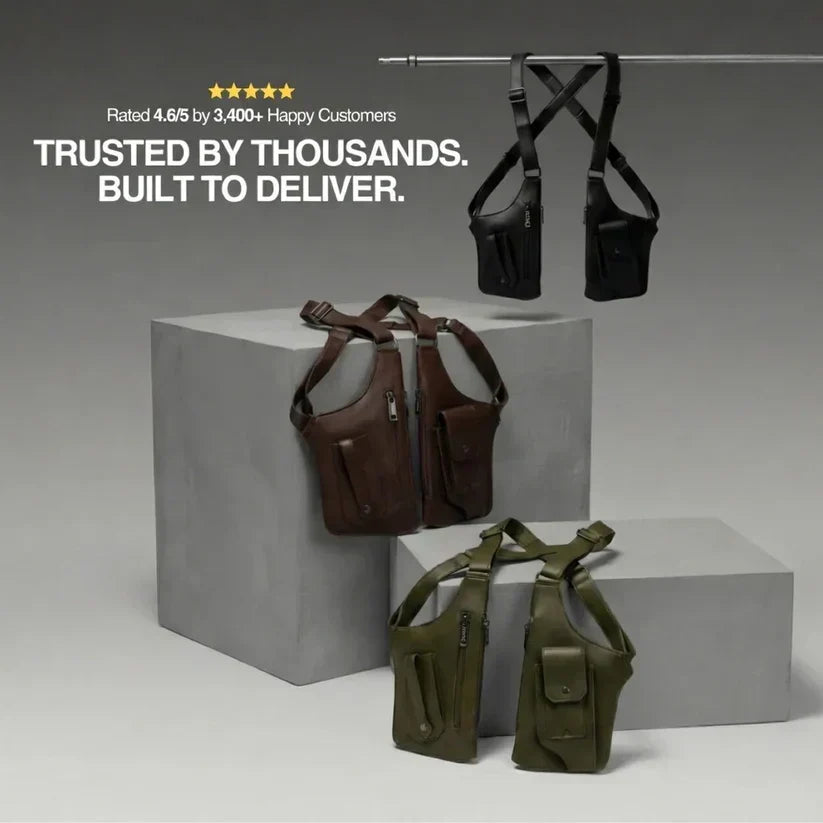 Adjustable Medieval Leather Harness Bag