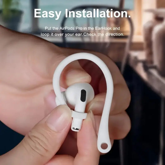 Silicone Ear Hooks for AIrpods (2 Pair)