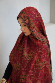 Traditional Embroidered Pashmina Hijab 🌸
