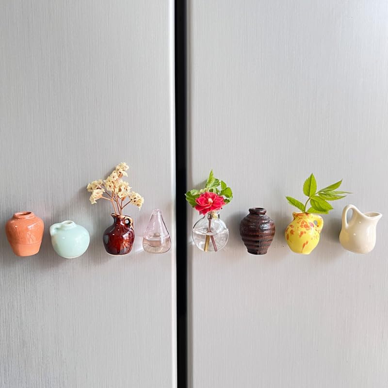 🌸Cute Plant Ceramic Vase Fridge Magnets