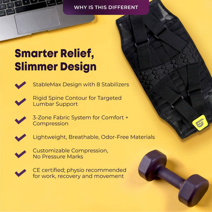Lumbar Support Belt: 8-Stabilizer Ortho-Grade Back Support