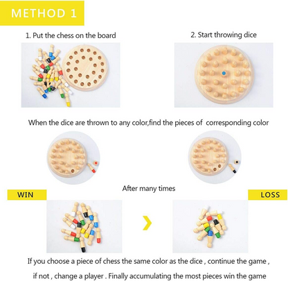 Wooden Memory Chess Game 🧠