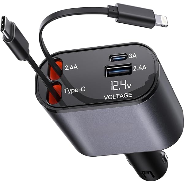 Compro™ 4-In-1 Retractable Car Charger + Free 3-In-1 Cable (11.11 Exclusive)