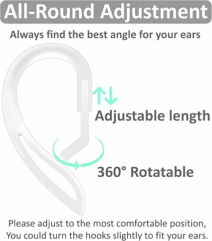 Silicone Ear Hooks for AIrpods (2 Pair)