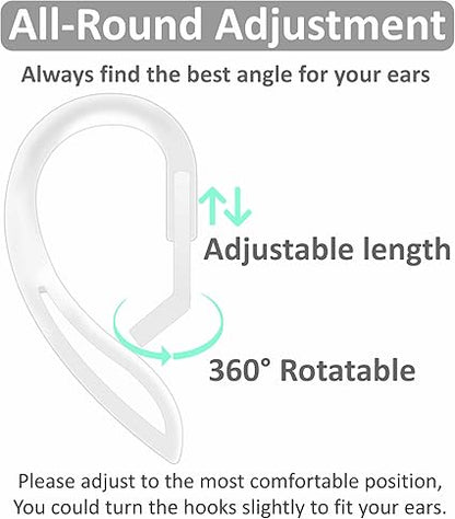 Silicone Ear Hooks for AIrpods (2 Pair)