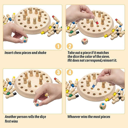 Wooden Memory Chess Game 🧠