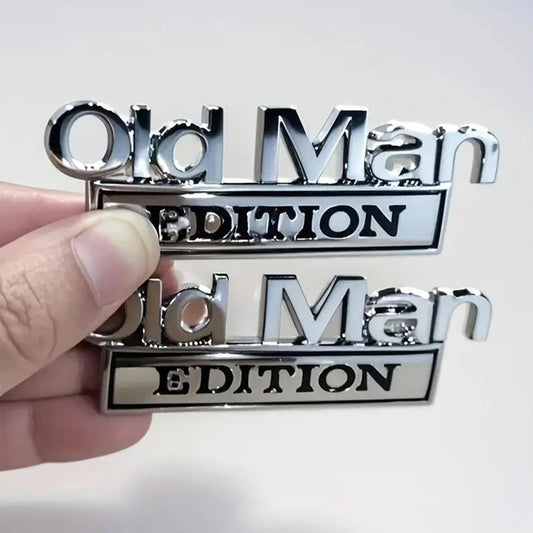 Premium Metal ''OLD MAN'' Car Badge