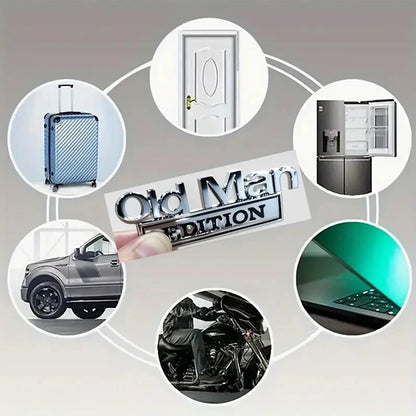 Premium Metal ''OLD MAN'' Car Badge