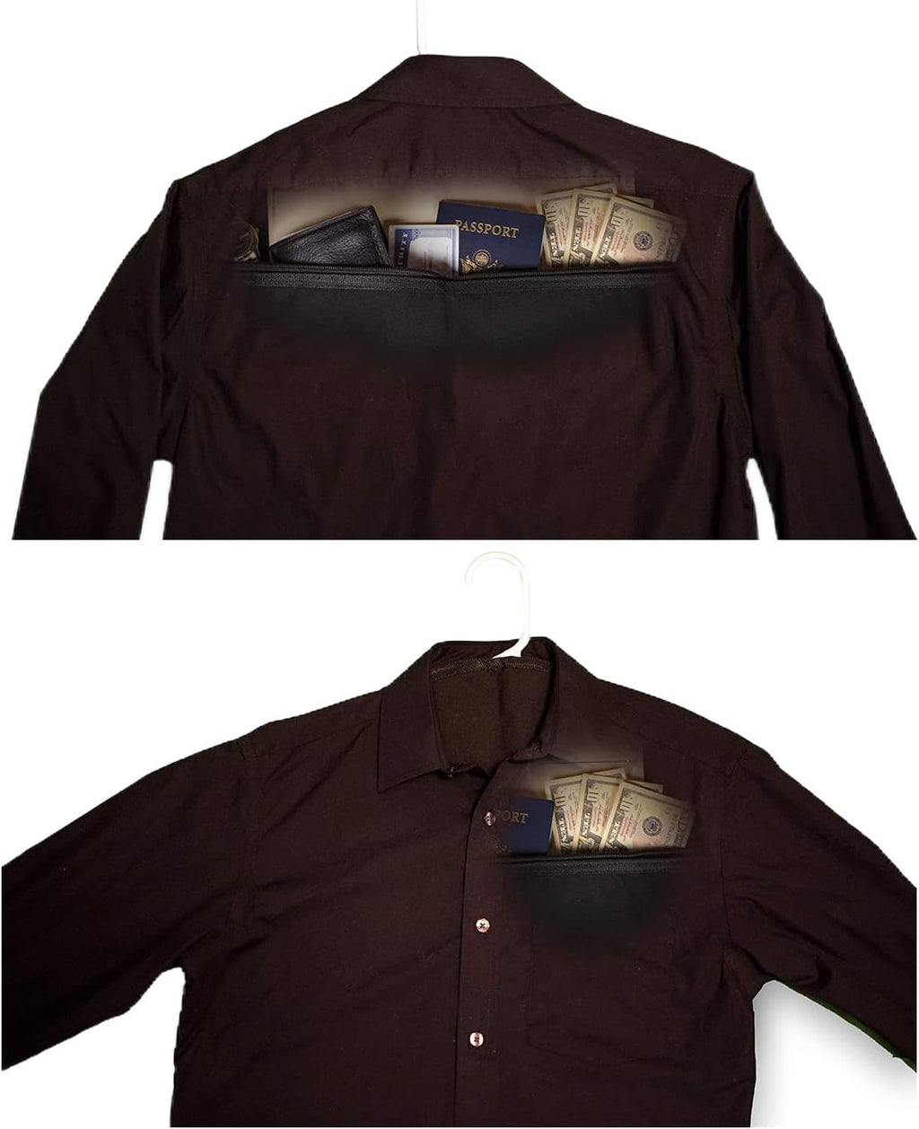 Hanger Document Holder Zipper Pouch