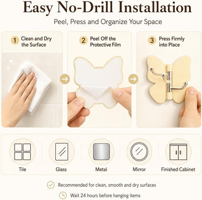 3-In-1 Rotatable Butterfly Wall Hook
