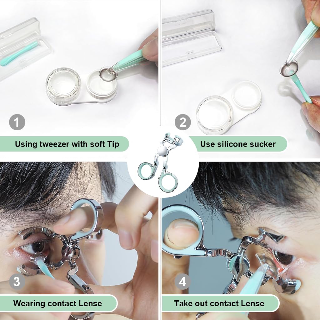 Women Eye Care Contact Lenses Applicator Tool