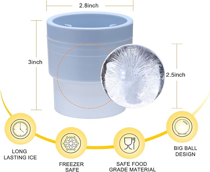 ICE BALL MAKER ( PACK OF 3 )
