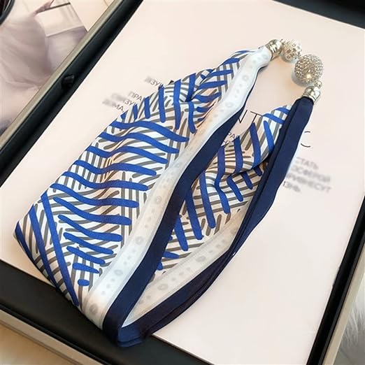 Magnetic button silk scarf