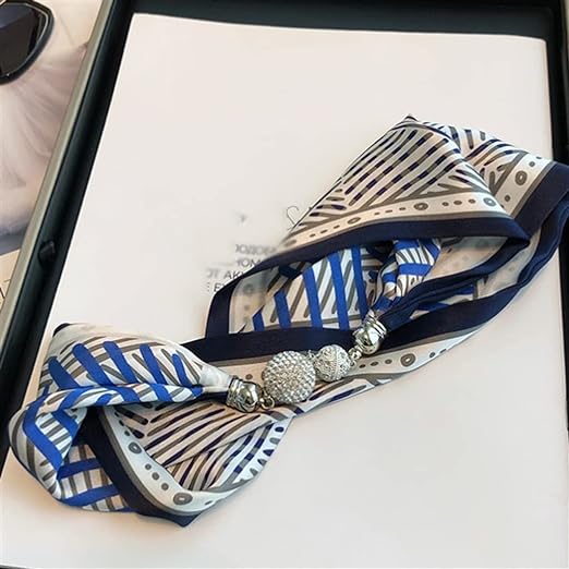 Magnetic button silk scarf