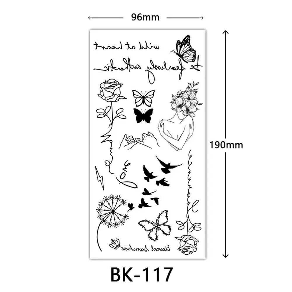 Waterproof temporary butterfly tattoo stickers
