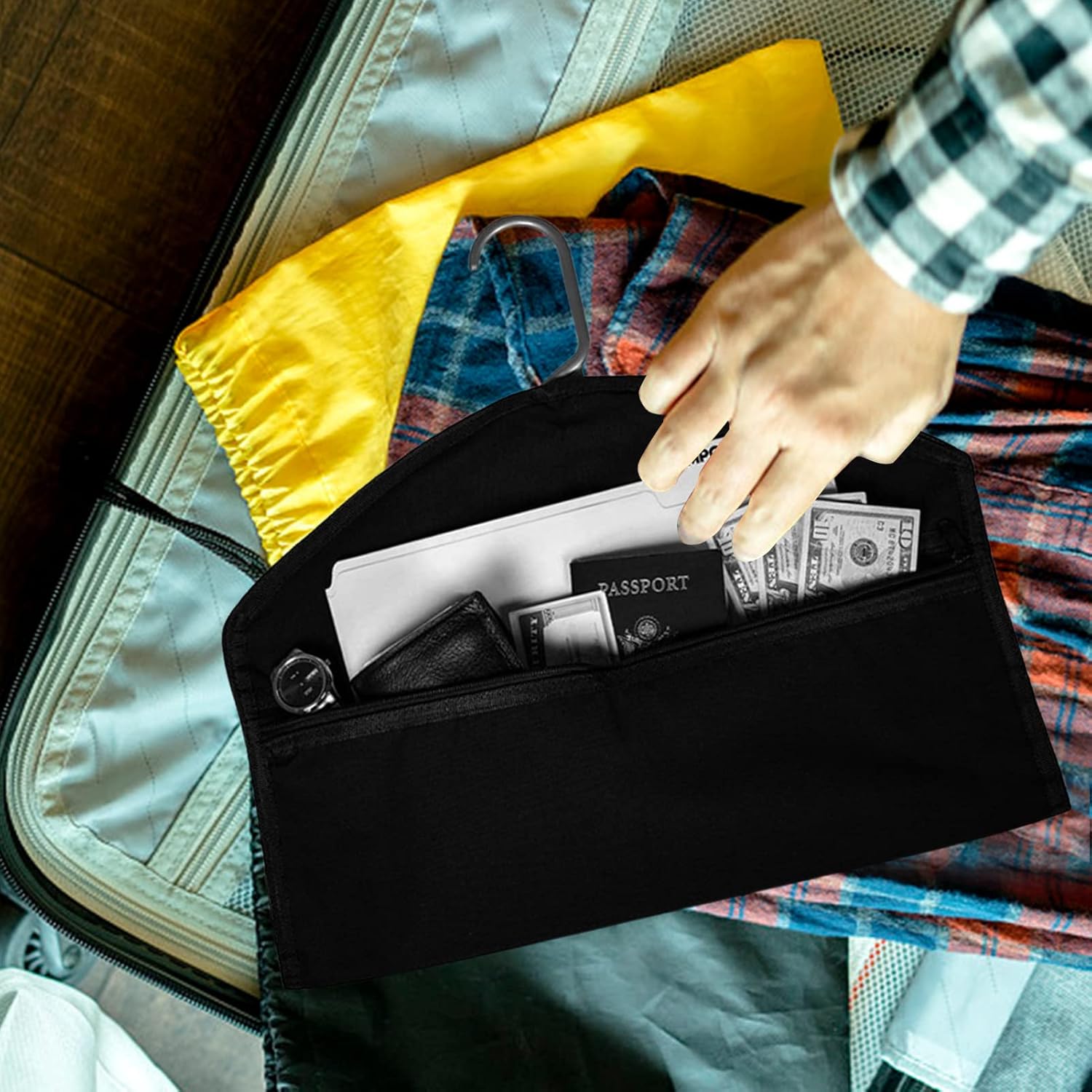 Hanger Document Holder Zipper Pouch