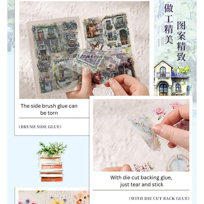 Glazed Tile House Series Sticker Book