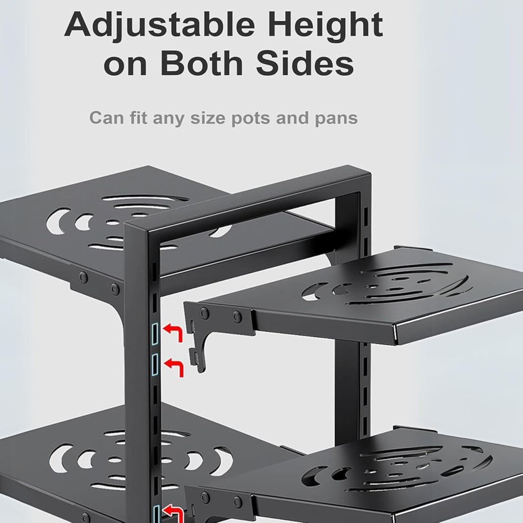 Kitchen Counter Pan Rack Organizer