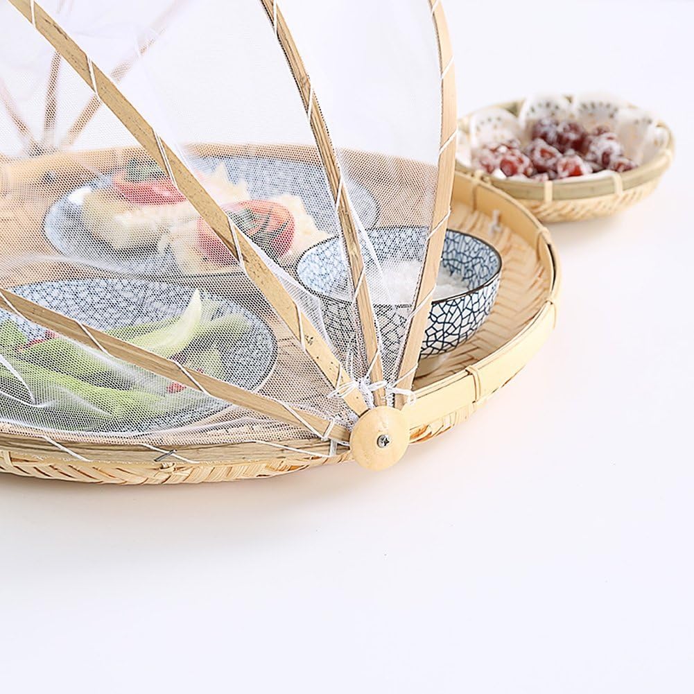 Hand-Woven Bamboo Food Tent Basket