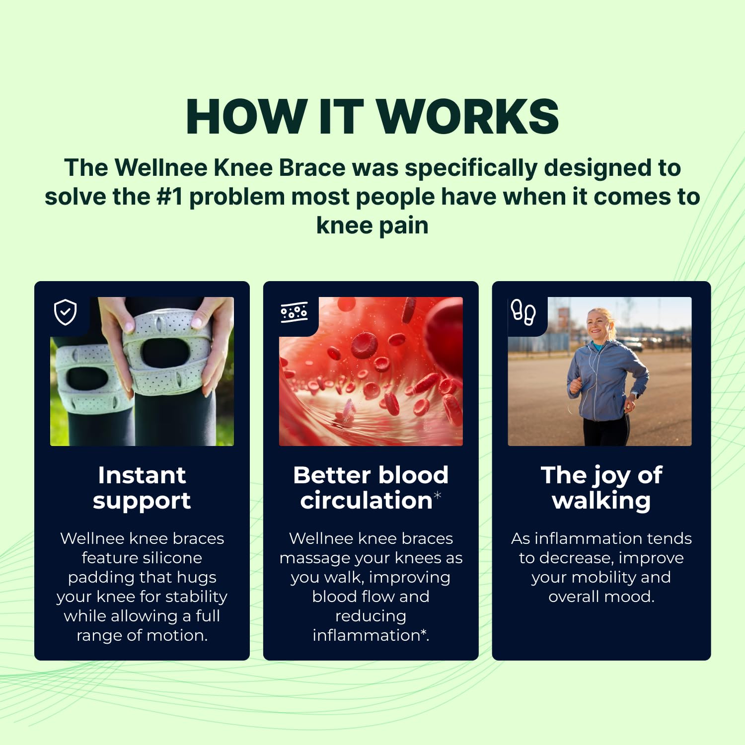 Wellnee Knee Brace with Silicone Padding